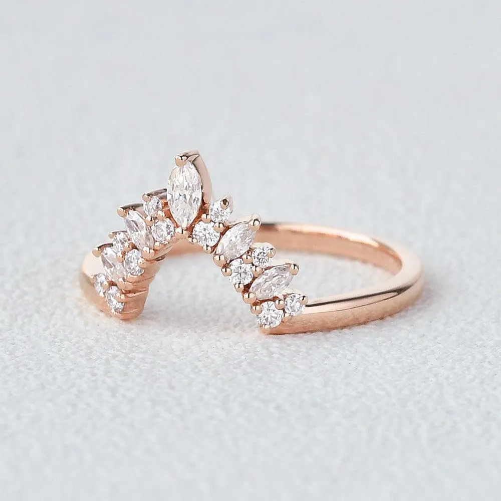 Moissanite Stacking Rose Gold Ring