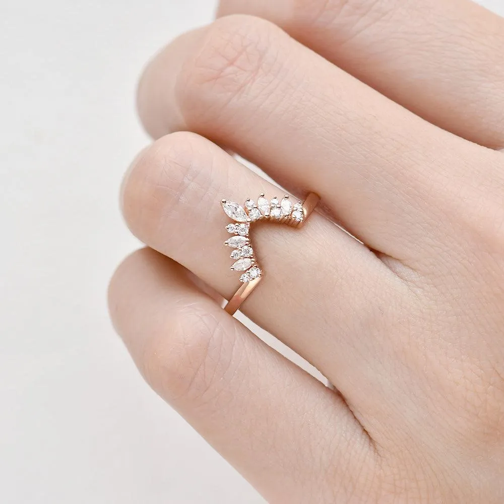 Moissanite Stacking Rose Gold Ring