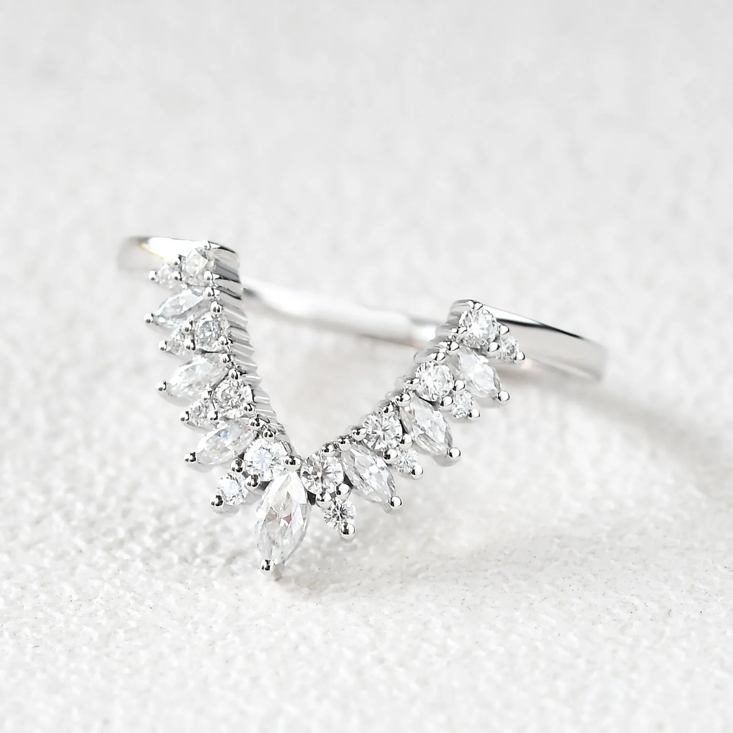 Moissanite Stacking Rose Gold Ring