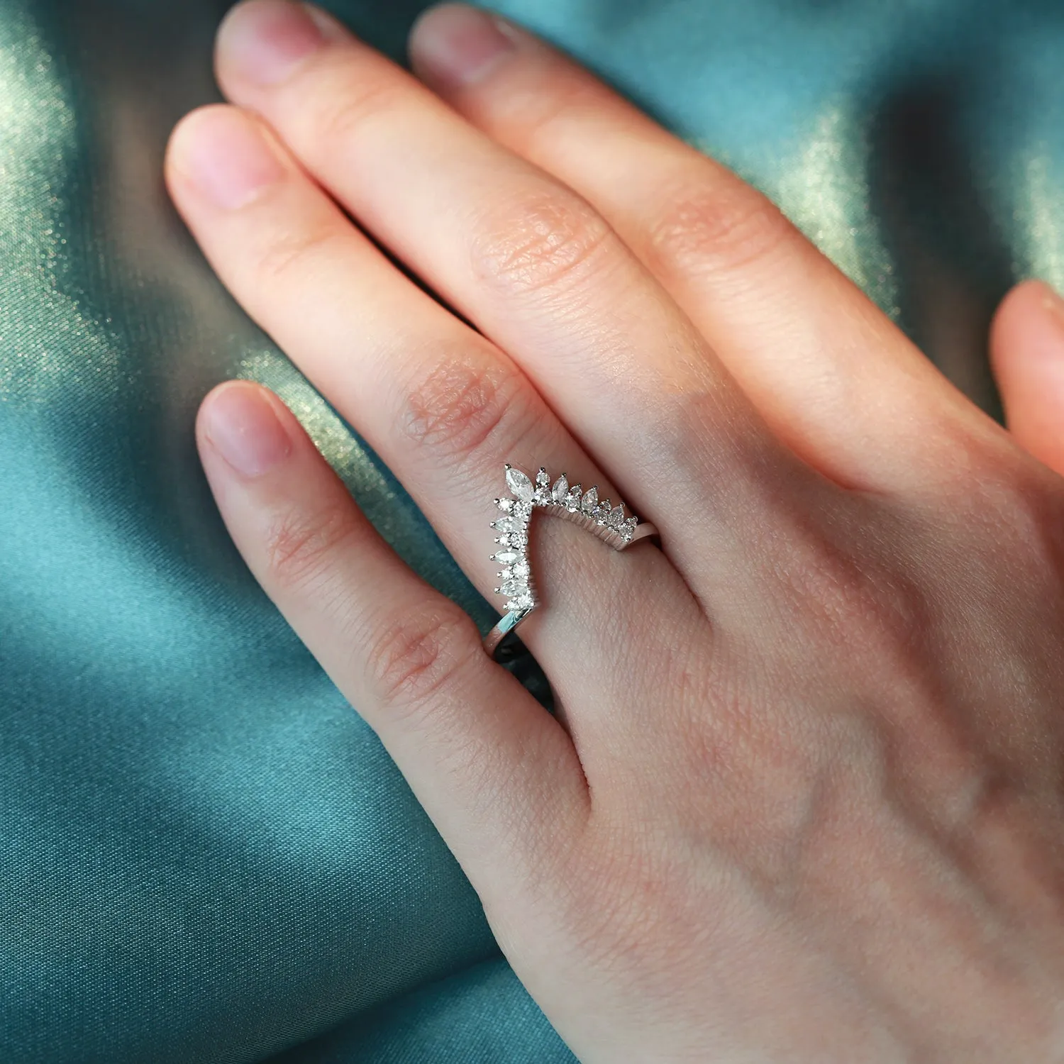 Moissanite Stacking Rose Gold Ring