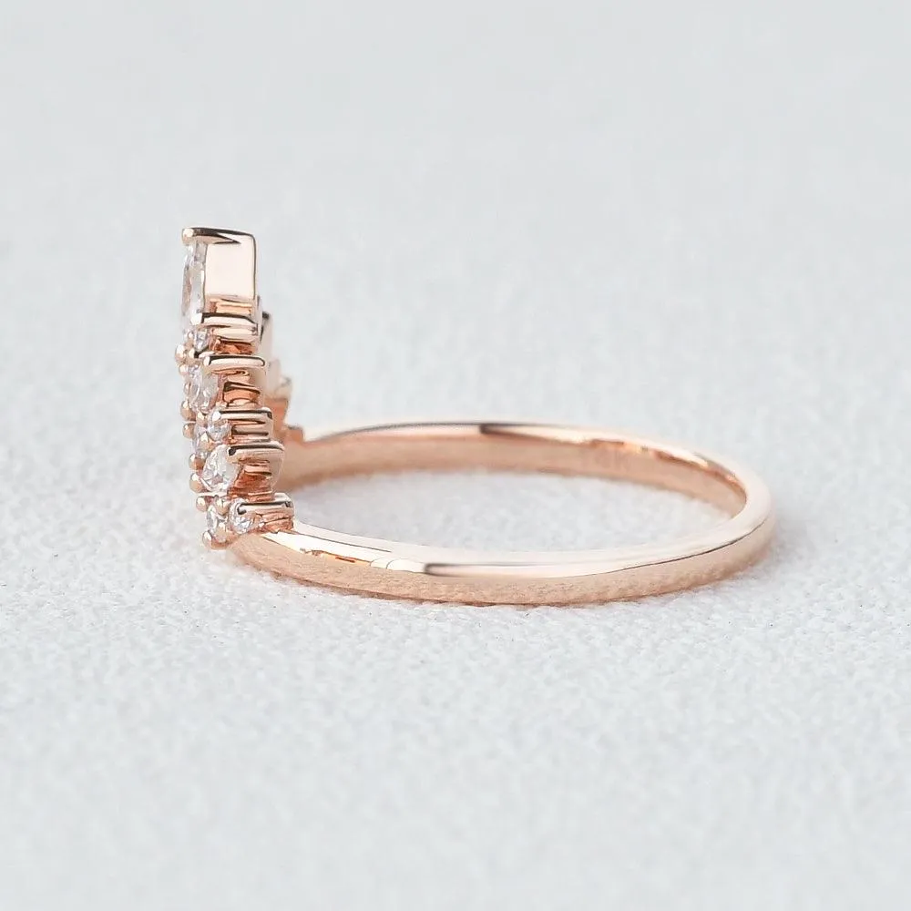 Moissanite Stacking Rose Gold Ring