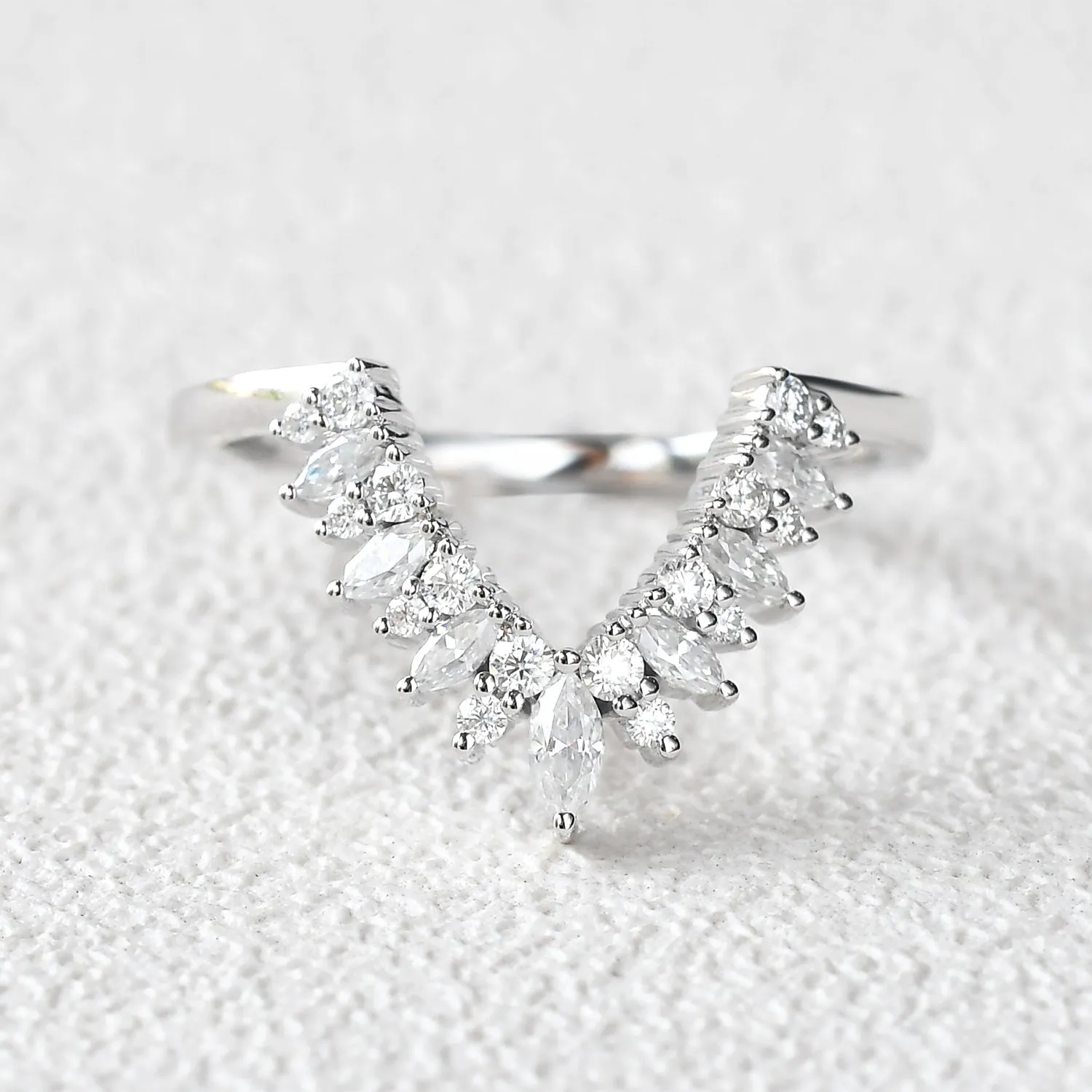 Moissanite Stacking Rose Gold Ring