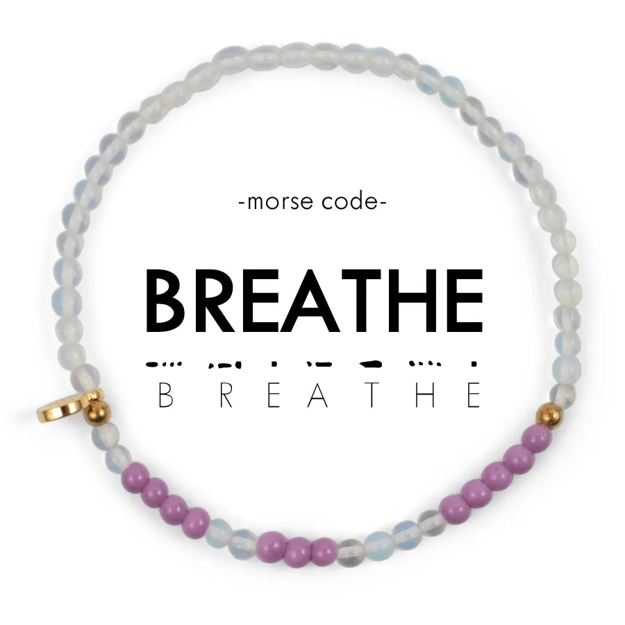 Morse Code Bracelet 3mm - Breathe