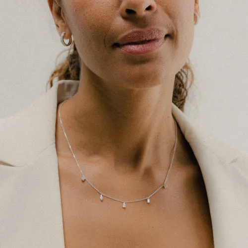 Multi Shape 5 Diamonds Necklace - Lab Grown Diamonds | VS Clarity