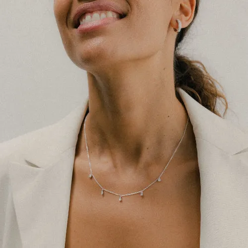 Multi Shape 5 Diamonds Necklace - Lab Grown Diamonds | VS Clarity