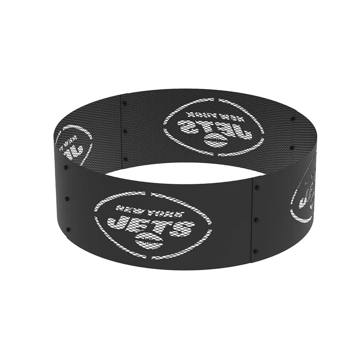 New York Jets 36 in. Round x 12 in. High Decorative Steel Fire Ring