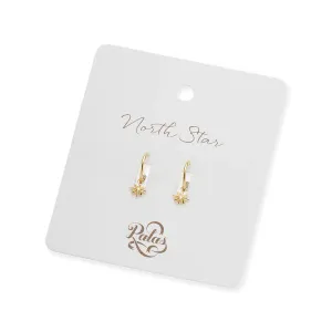 NORTH STAR HOOP EARRINGS