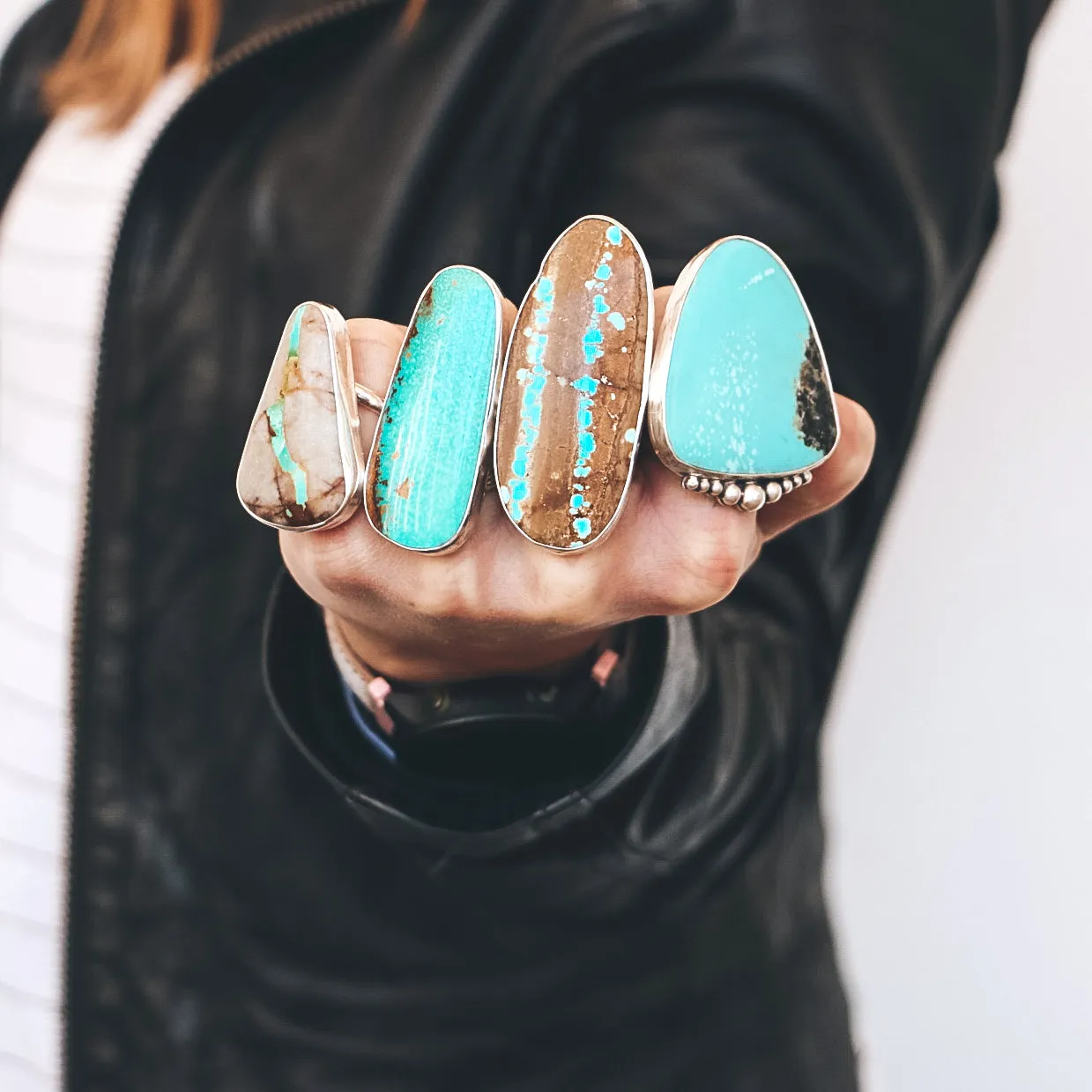 Number 8 Turquoise Ring #1 - Size 8.75