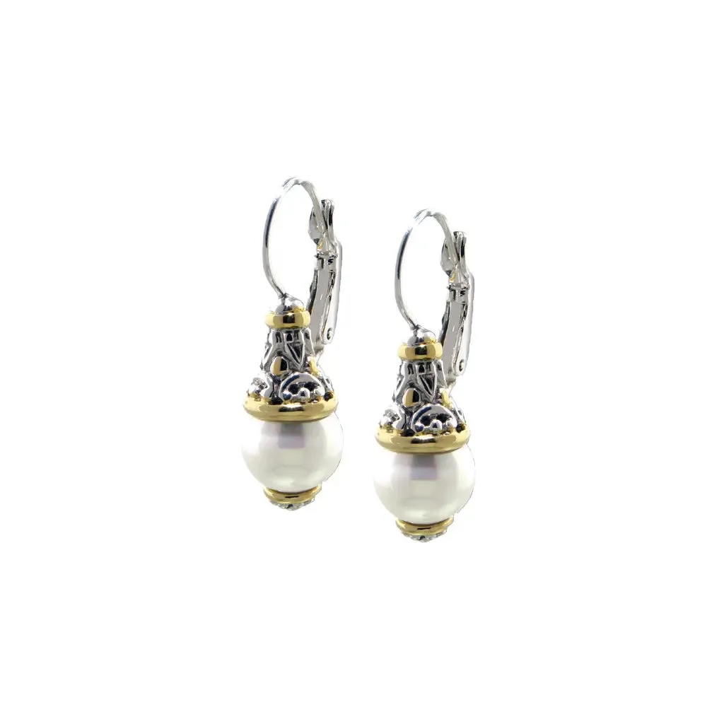 Ocean Images Collection - Seashell Pearl French Wire Earrings