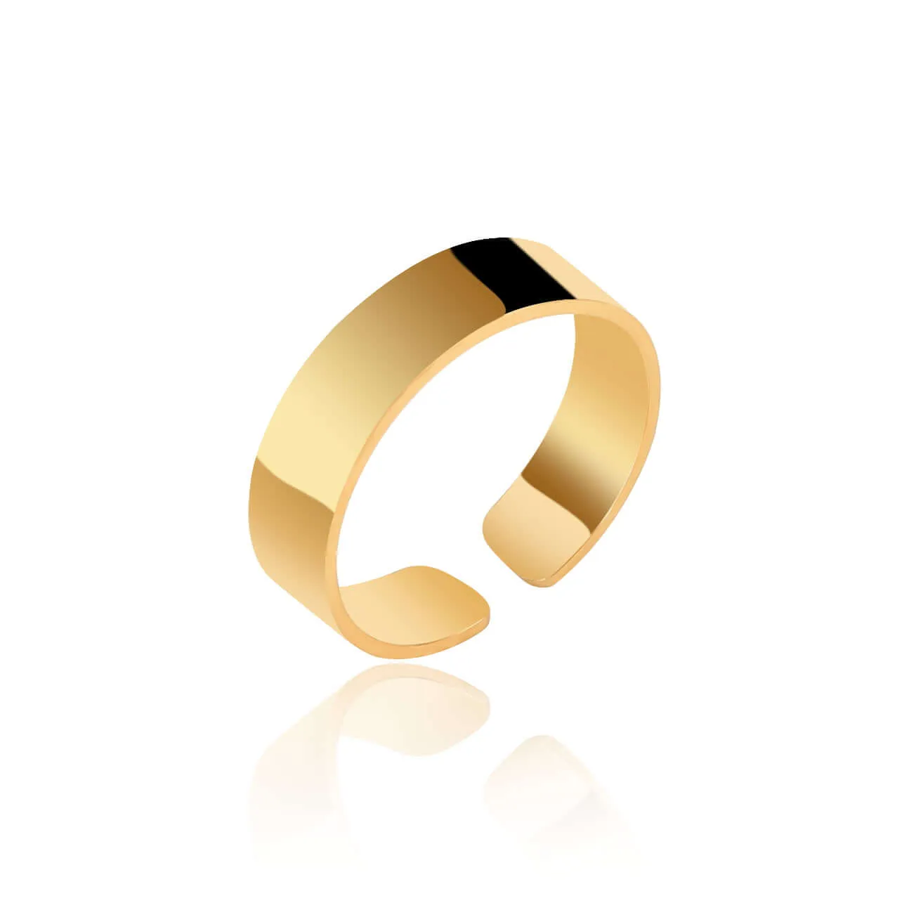 Open Ring Made of Stainless Steel – Gold-Coloured