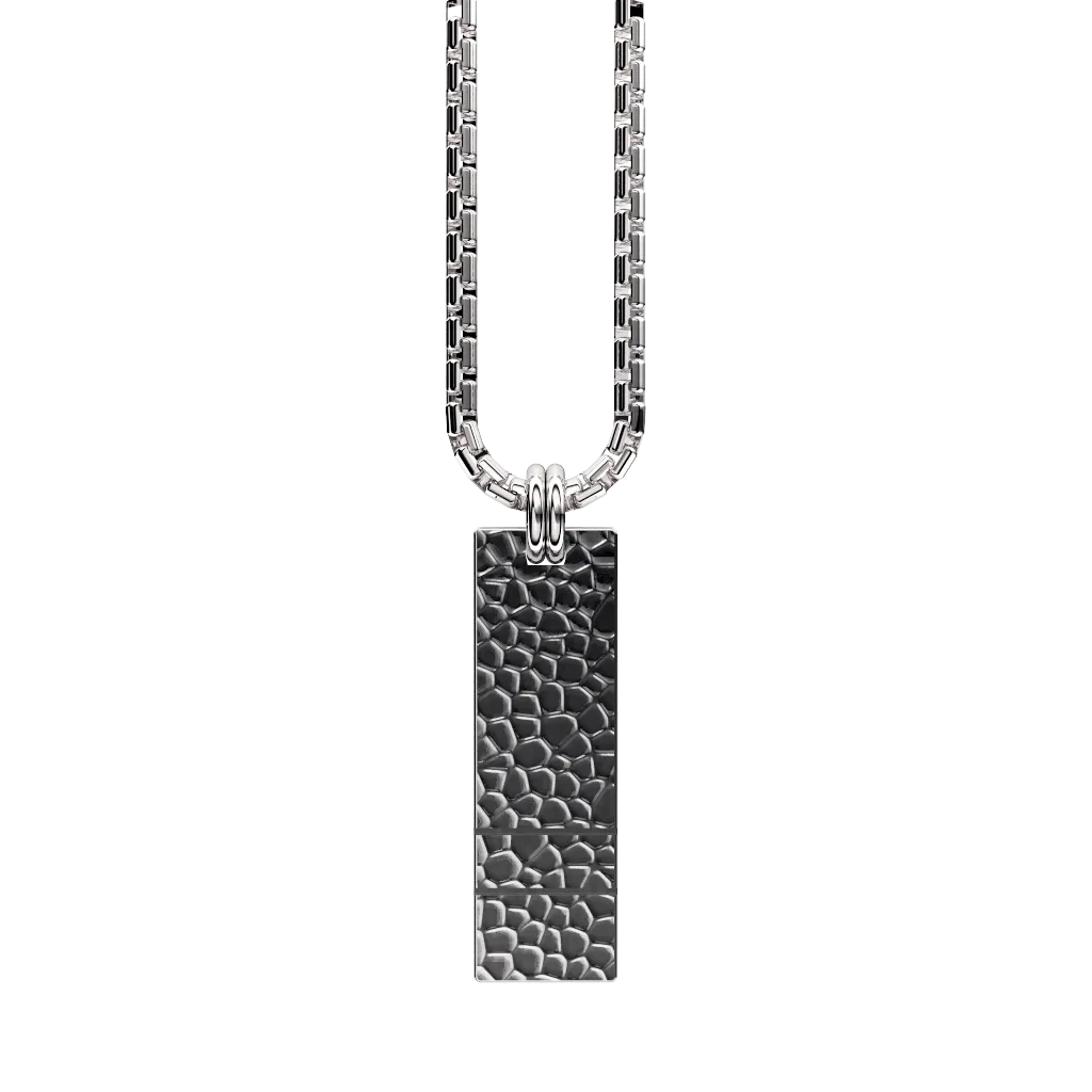 Original Set Your Bar Sterling Silver Double Horizontal Hammered/Polished Design