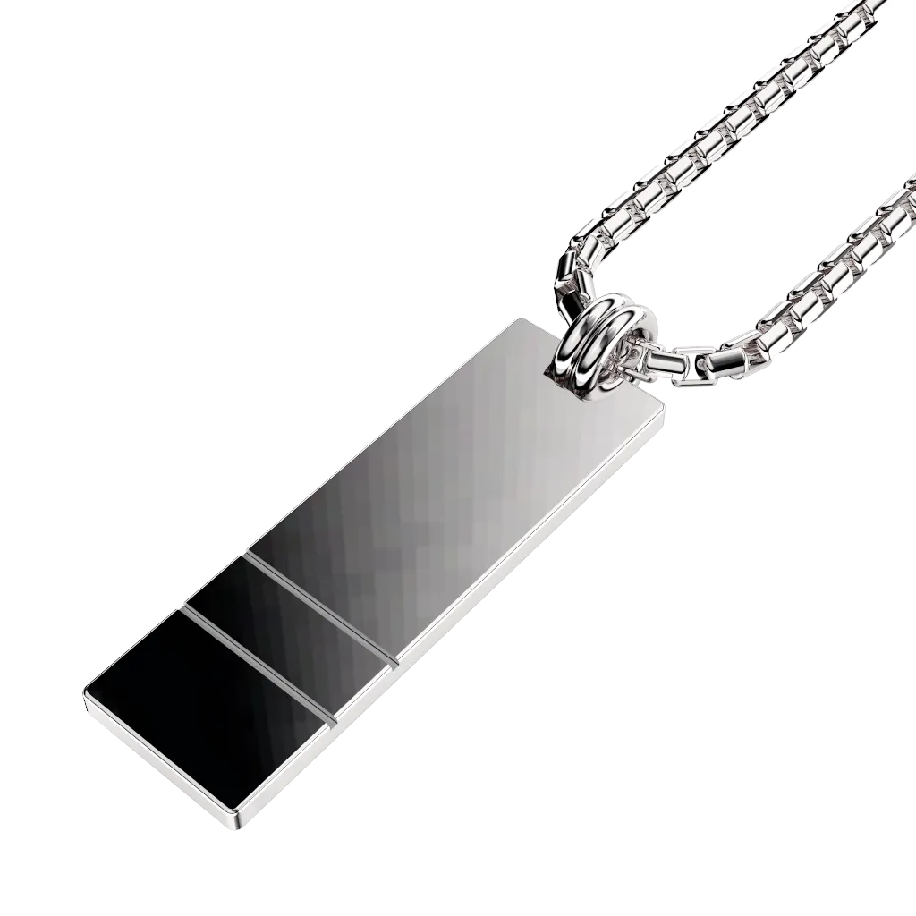 Original Set Your Bar Sterling Silver Double Horizontal Polished/Matte Design