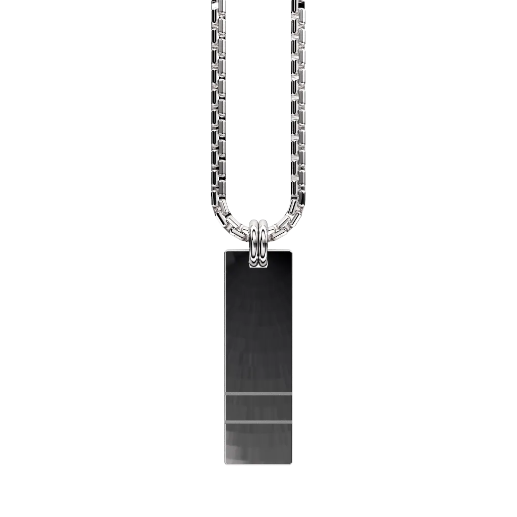 Original Set Your Bar Sterling Silver Double Horizontal Polished/Matte Design