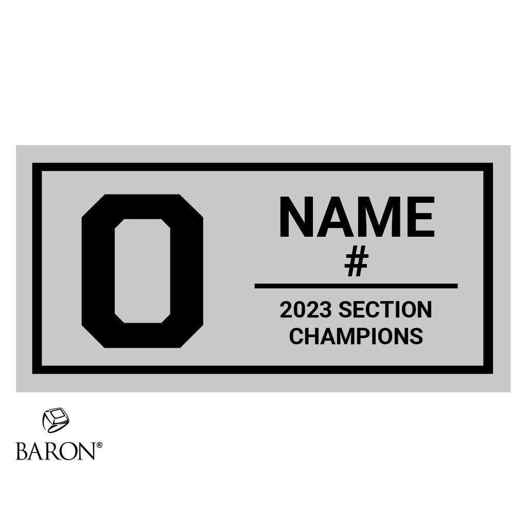 Orland High School Football 2024 Championship Black Standard Window Ring Box