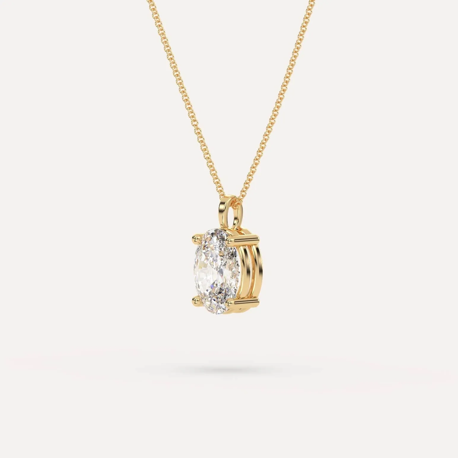 Oval Pendant Diamond Necklace Setting