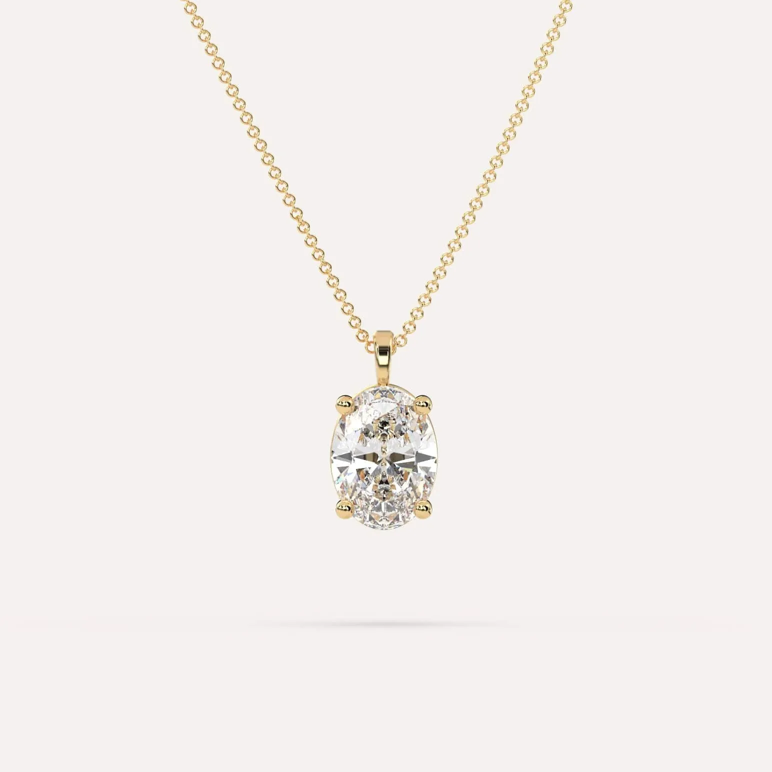 Oval Pendant Diamond Necklace Setting