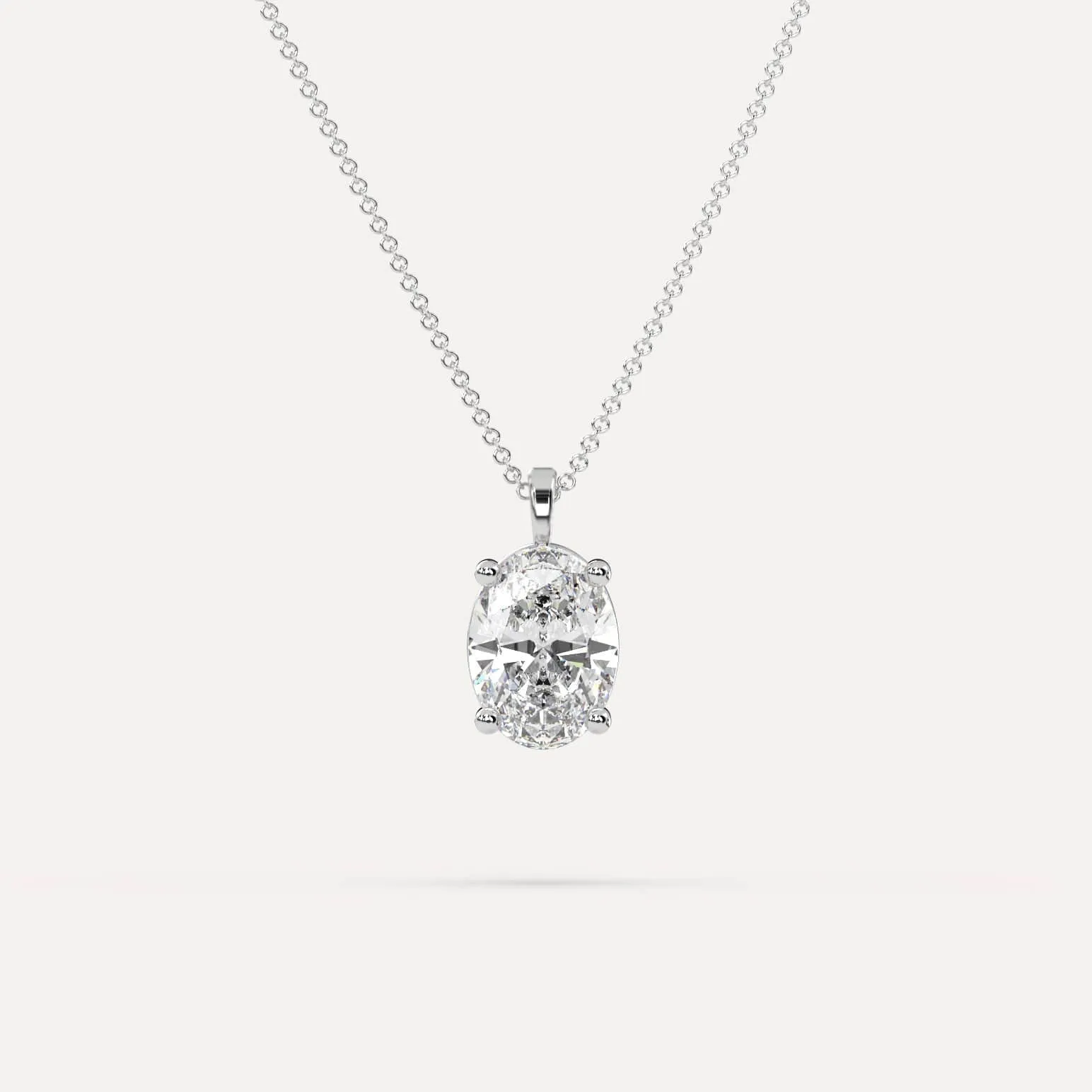 Oval Pendant Diamond Necklace Setting