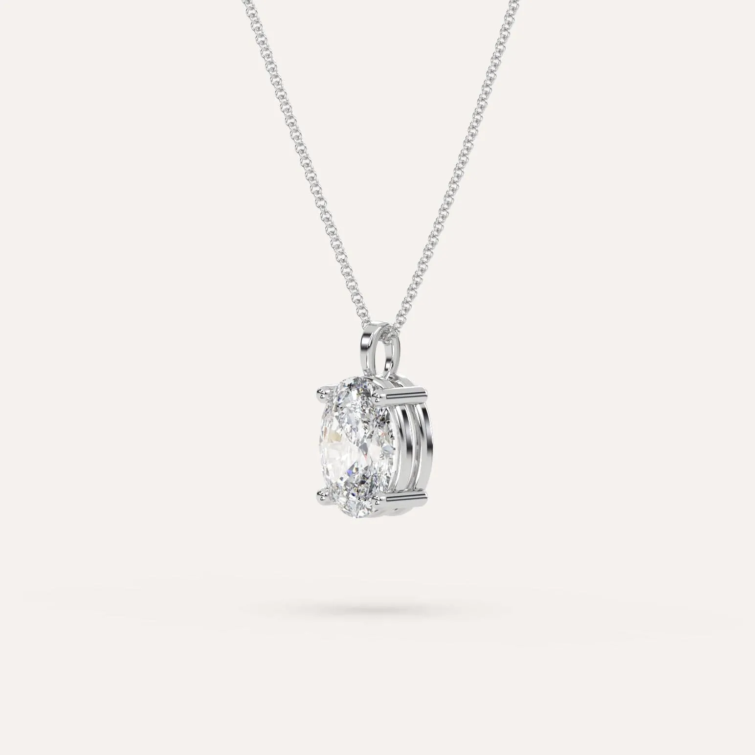 Oval Pendant Diamond Necklace Setting