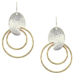 Painter's Palette with Rings Wire Earrings