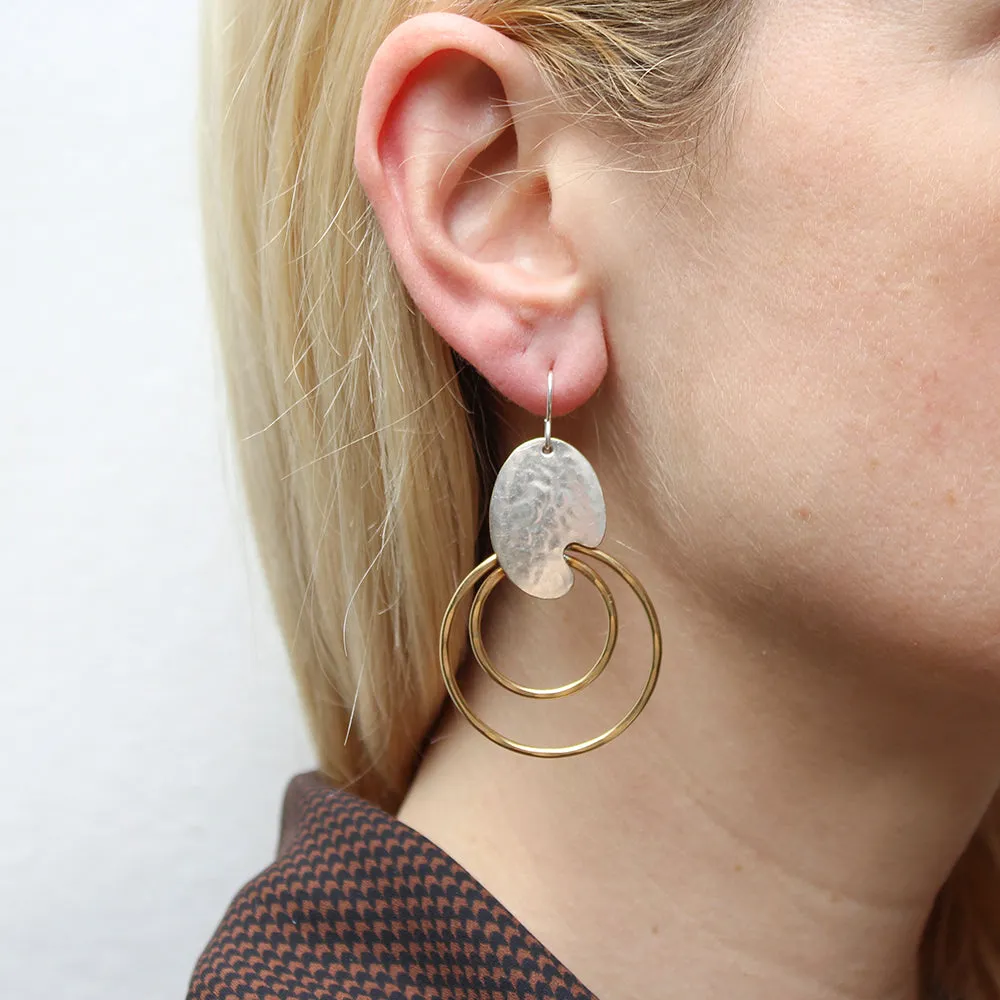 Painter's Palette with Rings Wire Earrings