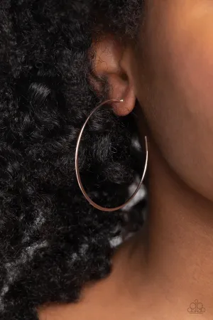 Paparazzi Seize the Sheen - Rose Gold Earrings