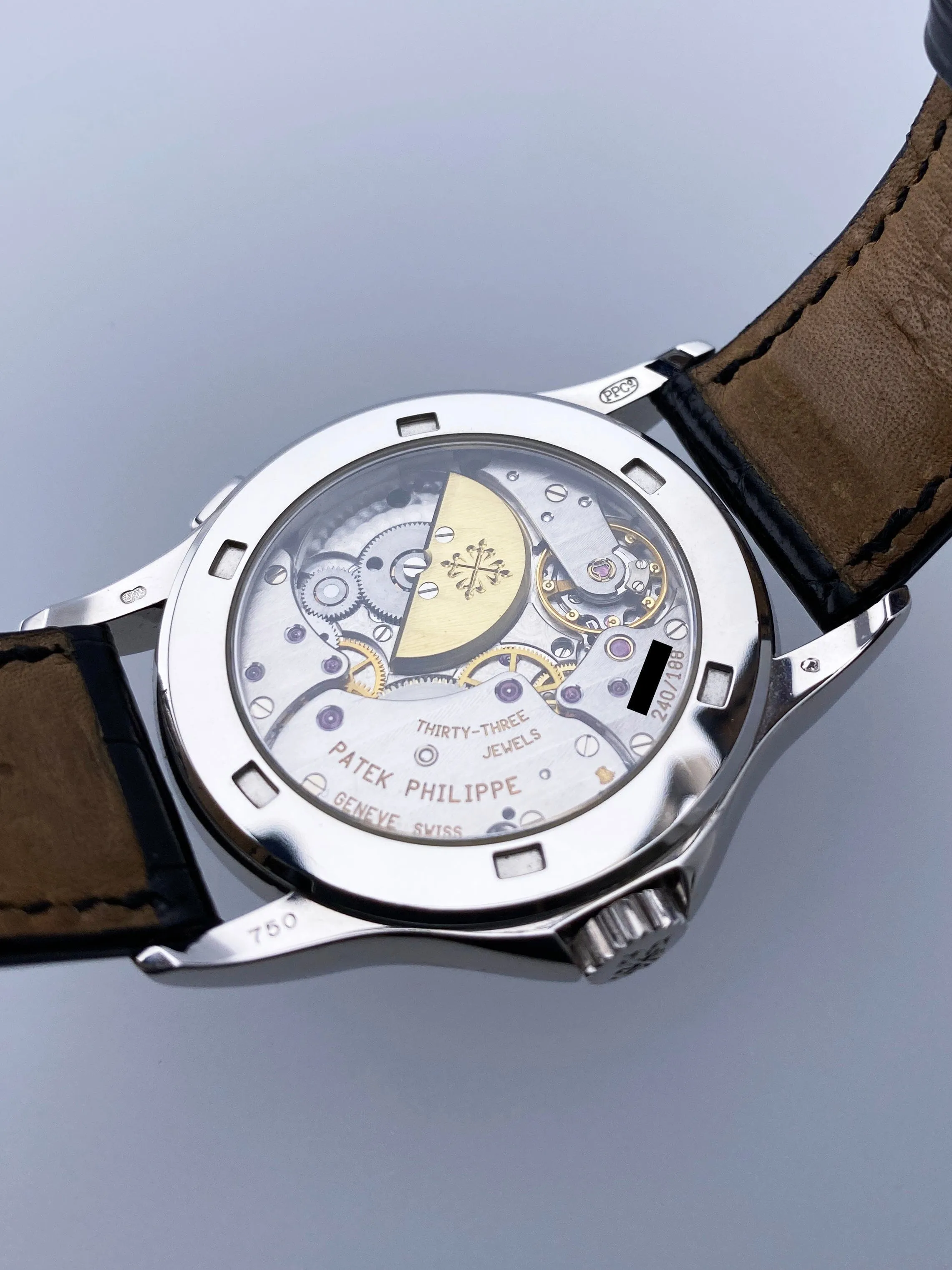 Patek Philippe World Time 5110G 18K White Gold Mens Watch With Papers