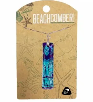 Paua Pendant Small Bar Blue