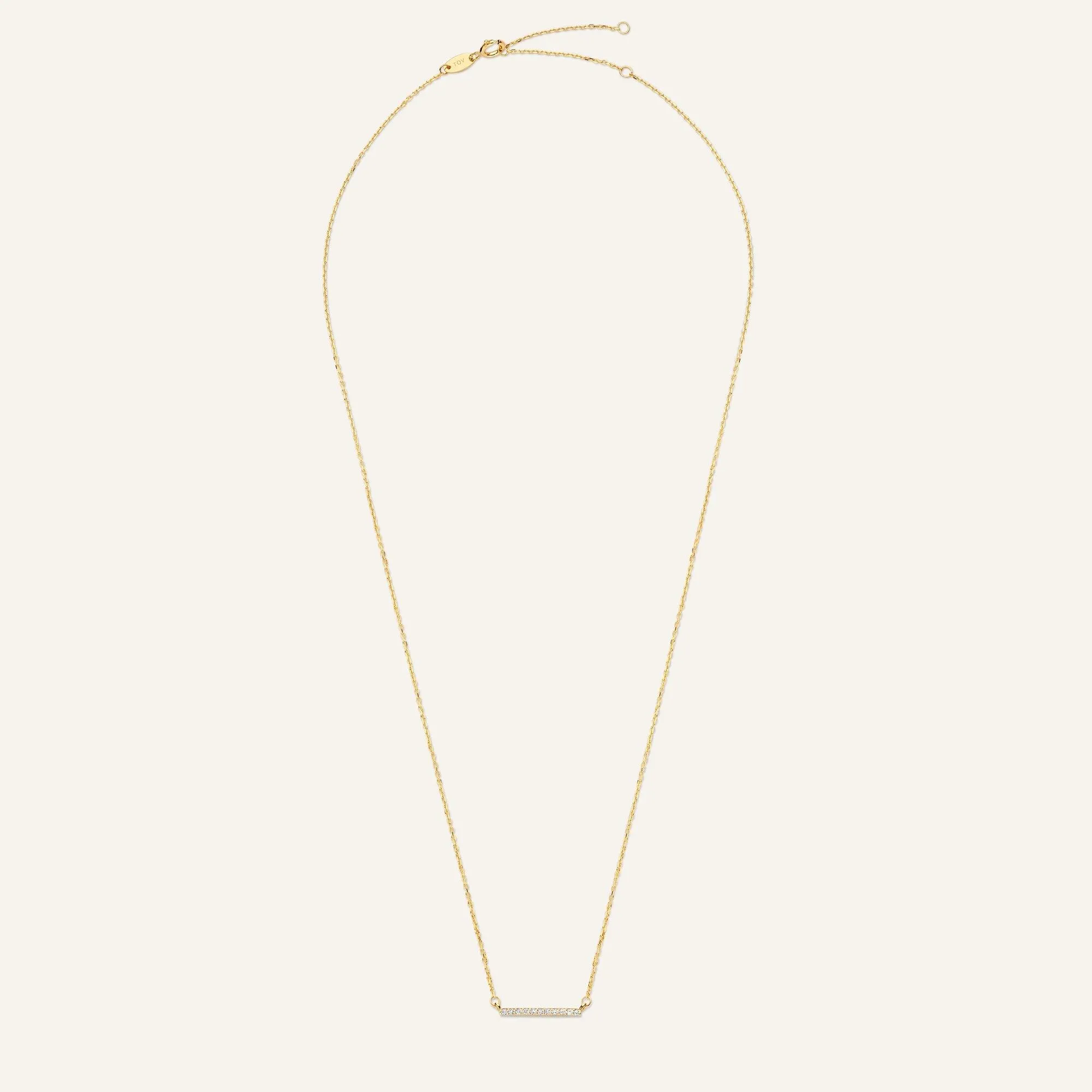 Pavé Cubic Zirconia Bar Necklace