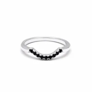 PAVE ARC 9 STONE CONTOUR BAND | BLACK DIAMOND