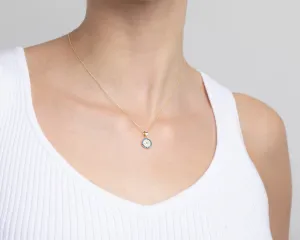 Pave Evil Eye Necklace - 18K Gold Vermeil
