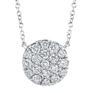 Pave Set Diamond Circle Necklace