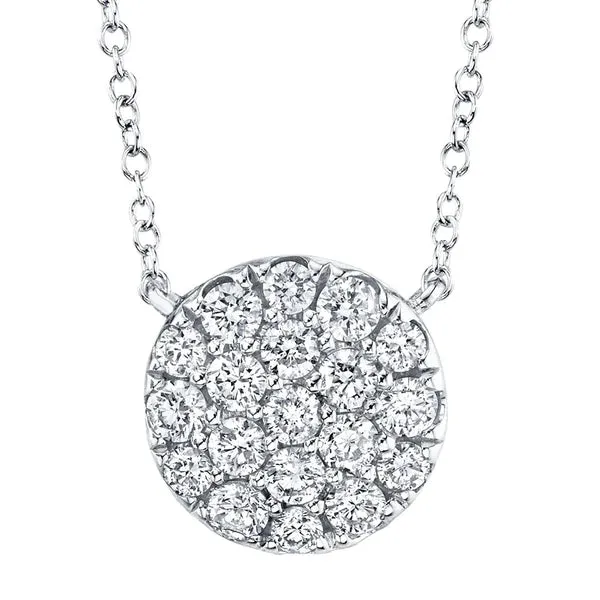 Pave Set Diamond Circle Necklace