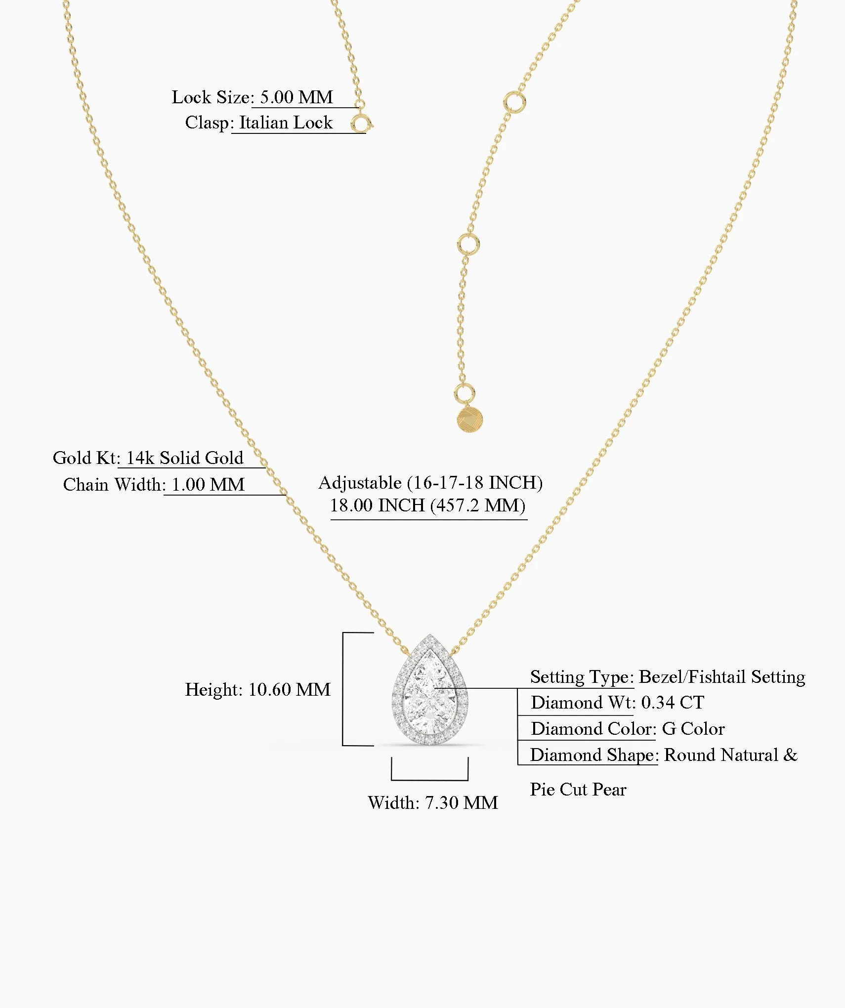 Pear-Cut Diamond Pendant
