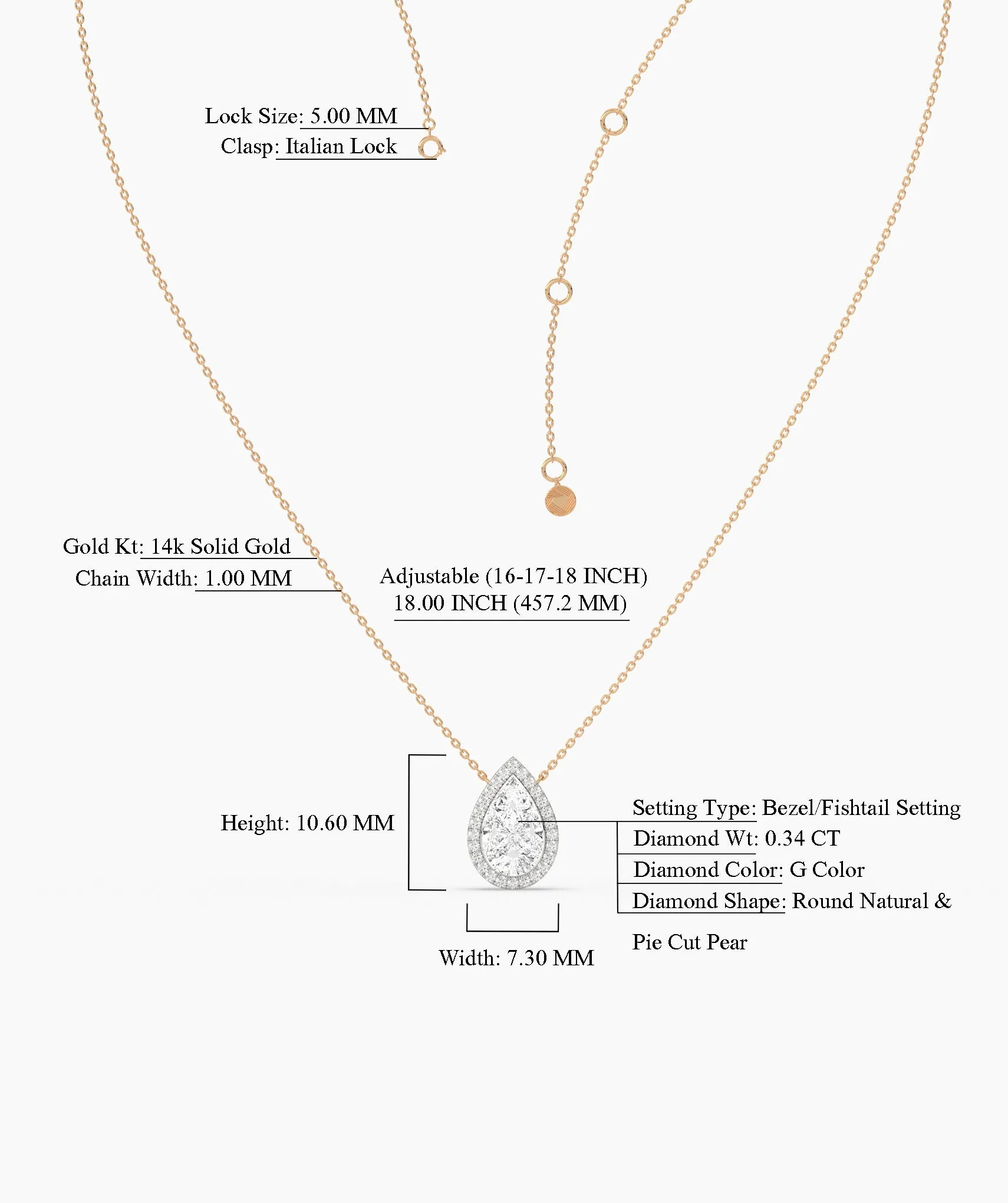 Pear-Cut Diamond Pendant