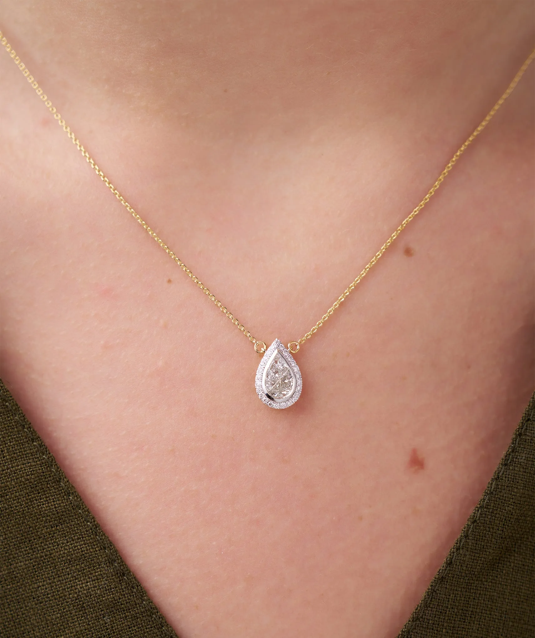 Pear-Cut Diamond Pendant
