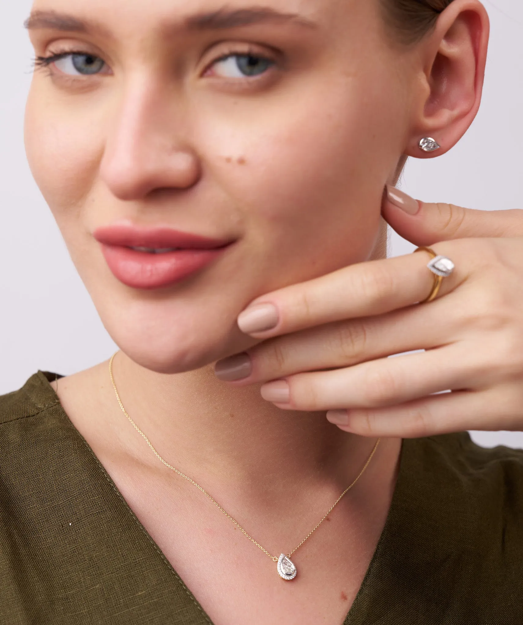 Pear-Cut Diamond Pendant