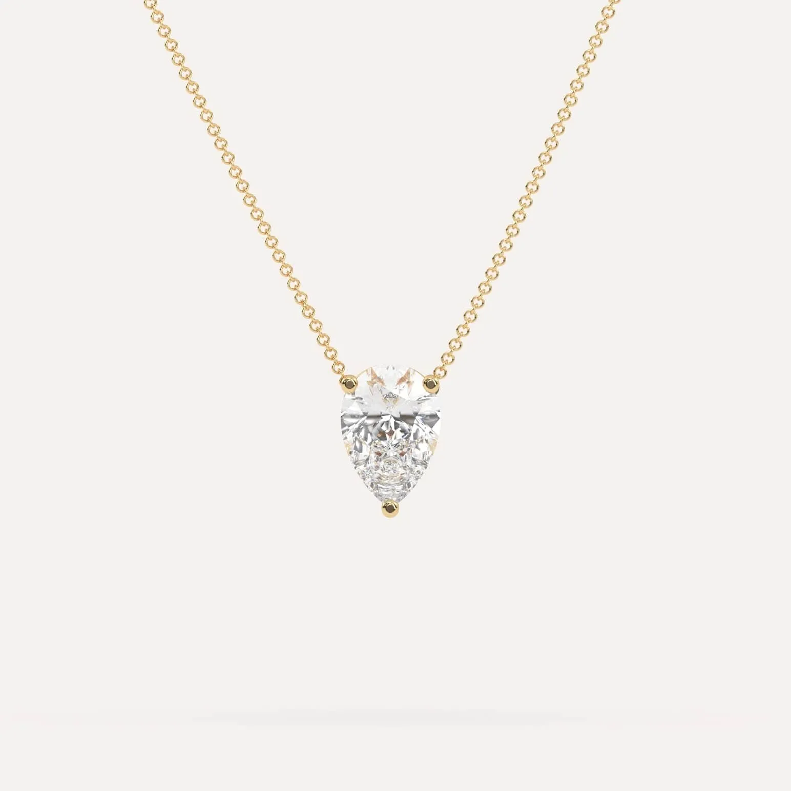 Pear Floating Diamond Necklace Setting