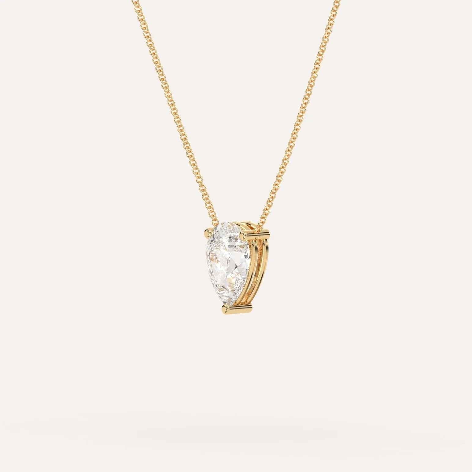 Pear Floating Diamond Necklace Setting