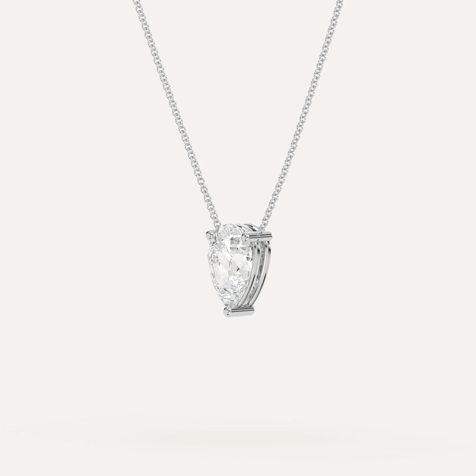 Pear Floating Diamond Necklace Setting