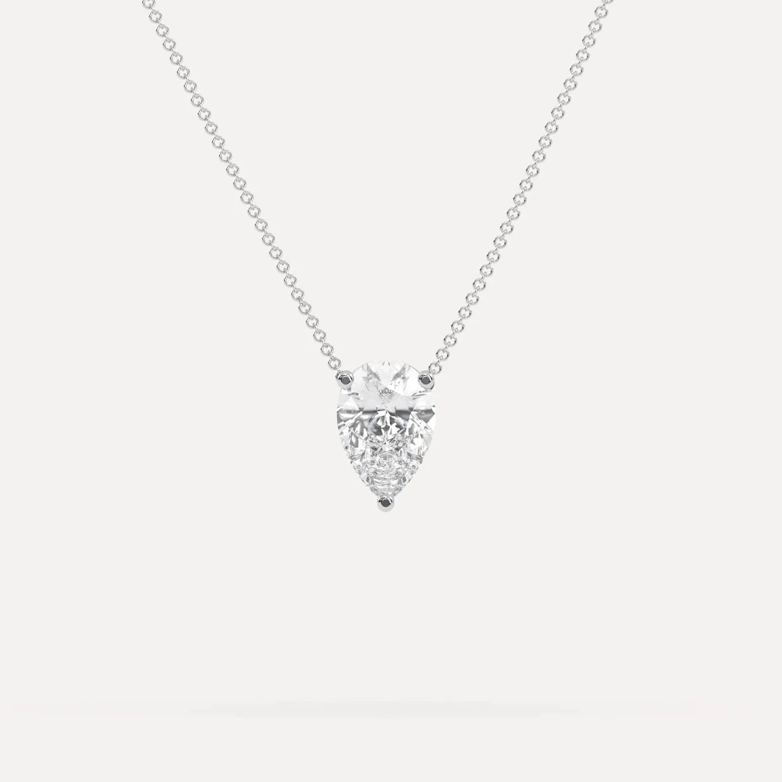 Pear Floating Diamond Necklace Setting