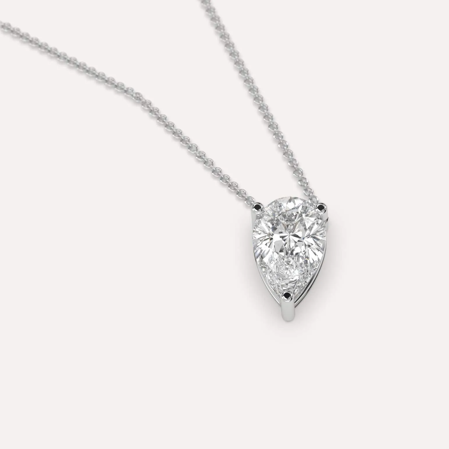 Pear Floating Diamond Necklace Setting