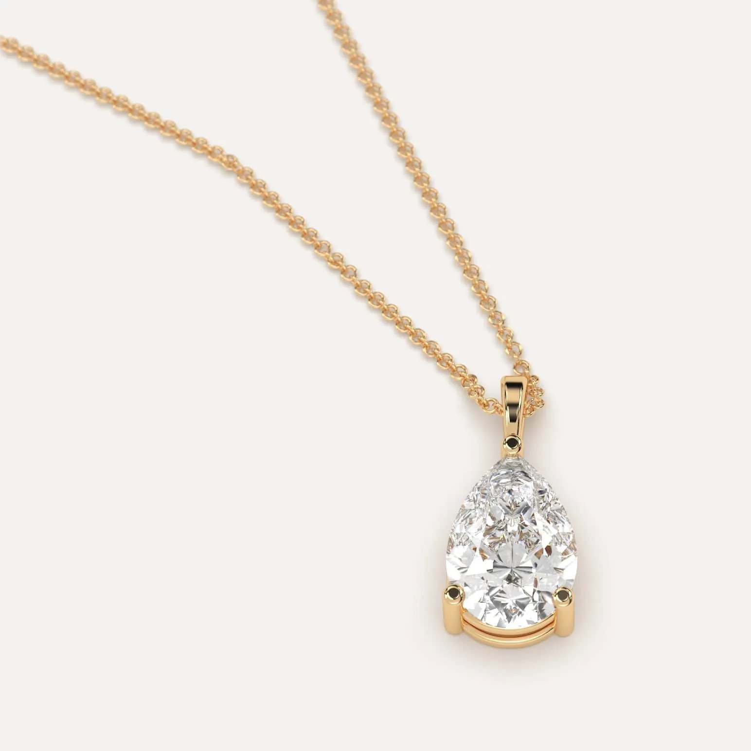 Pear Pendant Diamond Necklace Setting