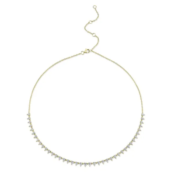 Pear Shape Diamond Tennis Necklace
