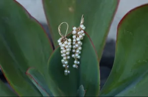 Pearl Grape Cluster Earrings