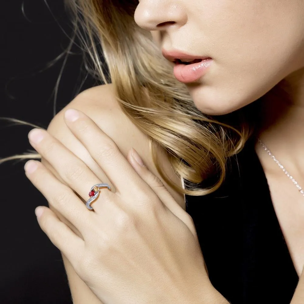 Personalized Love Promise Ring Simple 925 Sterling Silver Cubic Zirconia Ring Valentine's Day Gift