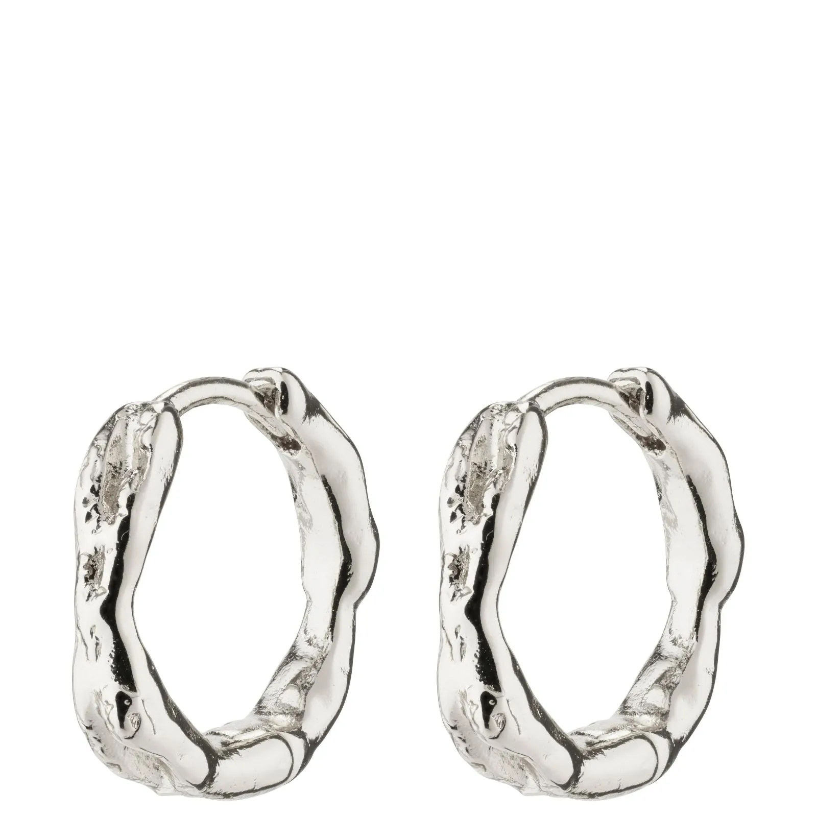 Pilgrim Eddy Silver Organic Small Hoop Earrings