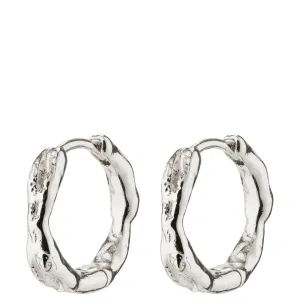 Pilgrim Eddy Silver Organic Small Hoop Earrings