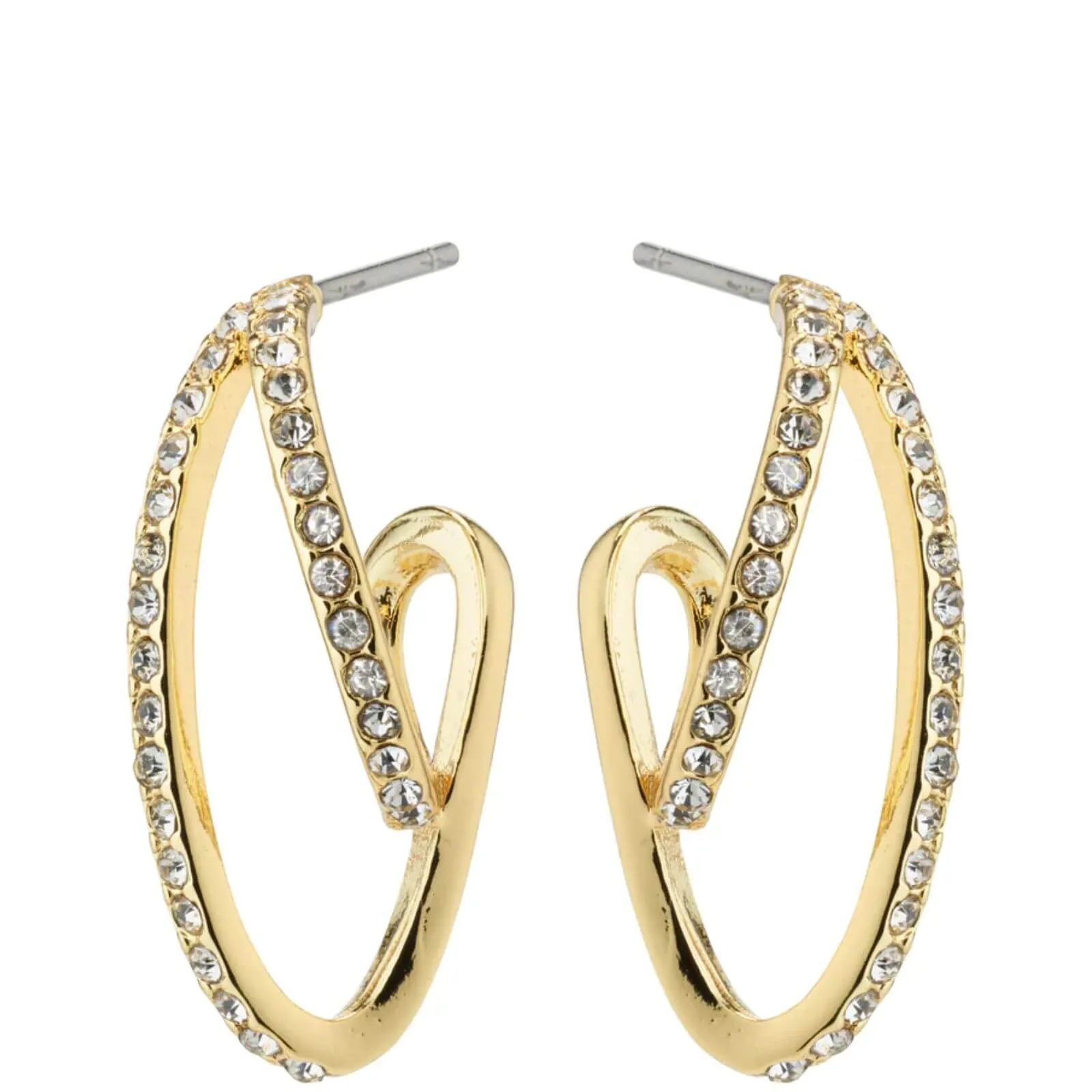 Pilgrim Etty Gold Crystal Hoop Earrings