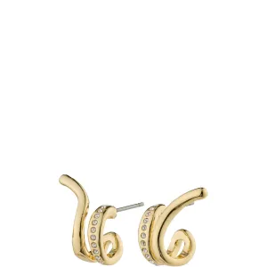 Pilgrim Nadine Gold Small Crystal Hoop Earrings