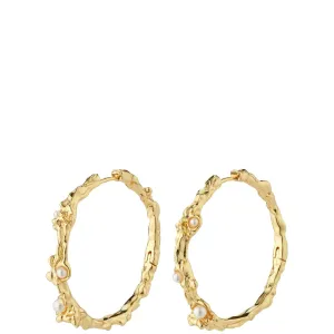 Pilgrim Raelynn Gold Pearl Hoop Earrings